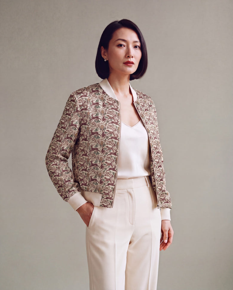 La Chasse Royale Reversible Silk Bomber
