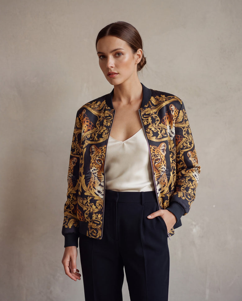 Ordre du Leopard Reversible Silk Bomber