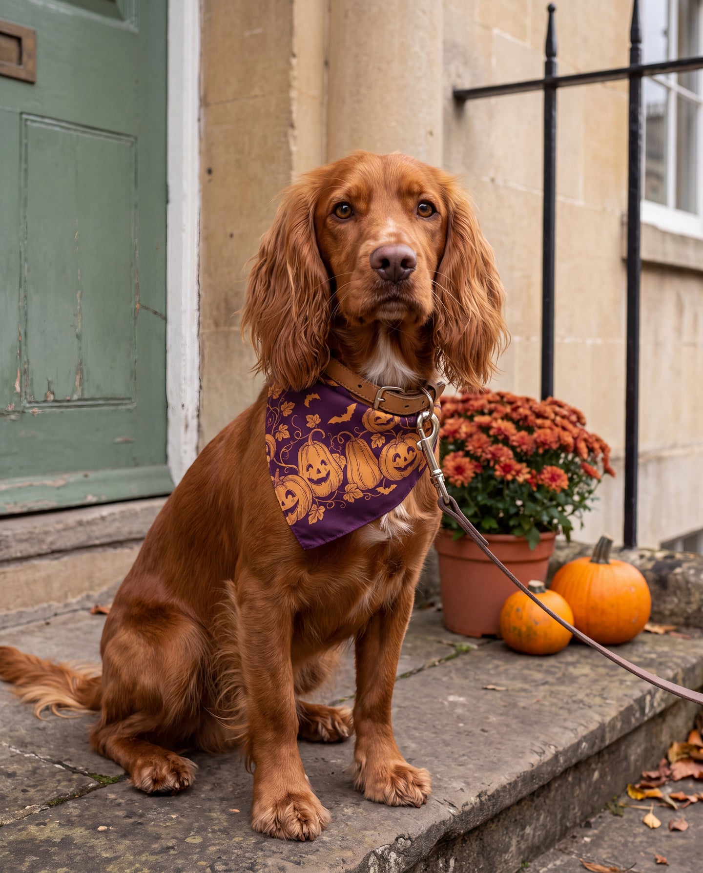 Verger Pourpre Silk Dog Bandana: a little autumn company